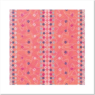 Ethnic Indian dotted bandhani swatch Posters and Art